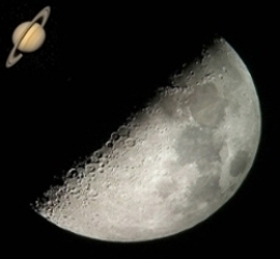 Moon and Saturn